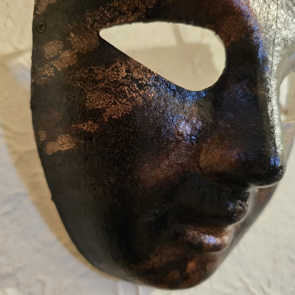 HANDCRAFTED Upcycled Face Mask HANDPAINTED Cosplay Festival Mask Halloween Decor